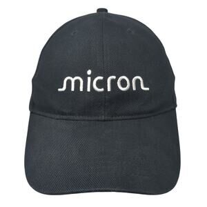 Micron Slideback Baseball Cap Black One Size Adjustable Embroidered Promoshop